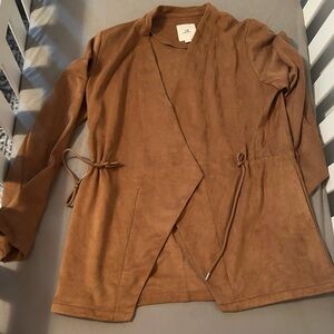 Thread & Supply Camel Open Front Blazer